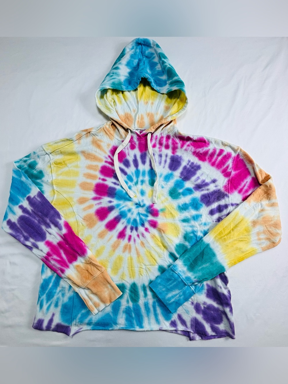 No Boundaries Kids Tie-Dye Hooded Sweatshirt - Blue, Yellow, Pink, Purple W647